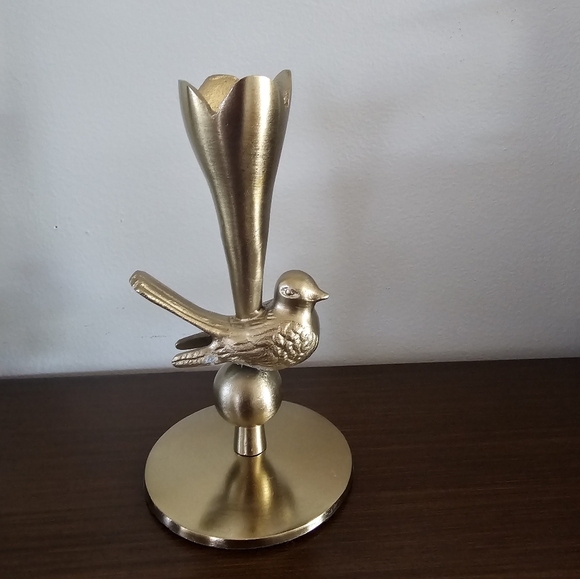 Anthropologie "Marizia Sparrow Candleholder in Bronze" New - Picture 5 of 5